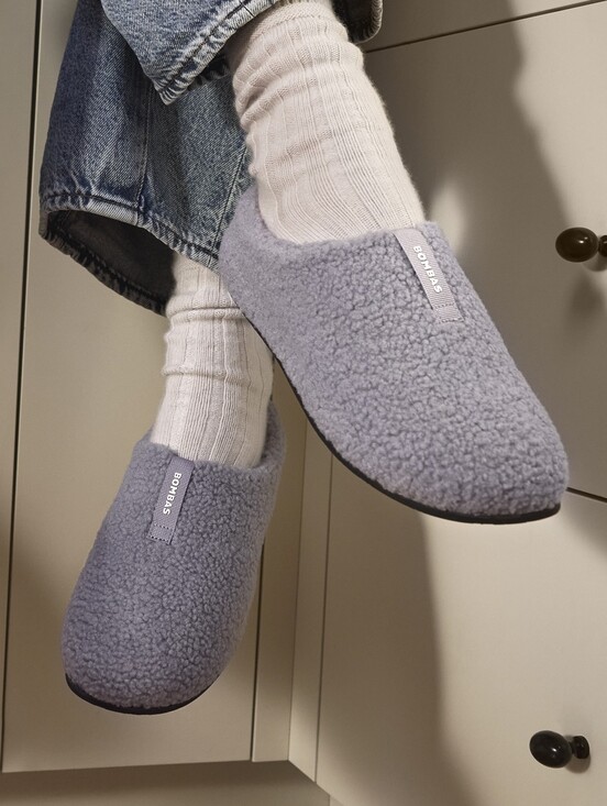 Bombas Shoes - Bombas Sunday Slippers Womens 7 Clogs Blue Wool Closed Toe Comfort Casual Flats